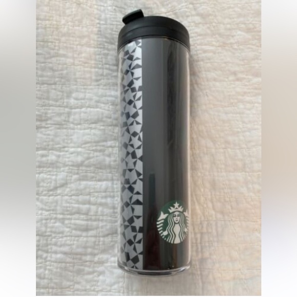 STARBUCKS 2011 20oz traveller cup black silver stars - Picture 1 of 4